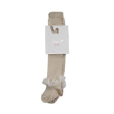 Little A Tulle Lurex Tights Light Gold